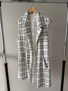 🔴 Spring Red Dot Flash Sale Melloday Plaid Sleeveless Long Vest